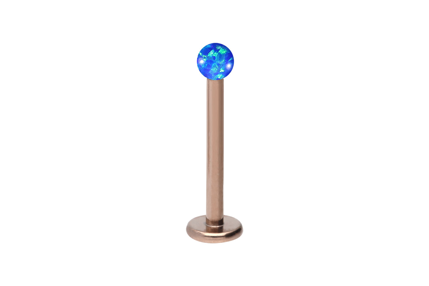Titan Labret Piercing SYNTHETISCHER OPAL